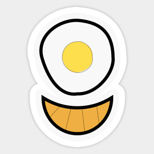 Happy Breakfast of a Fried Egg and a Croissant Sticker